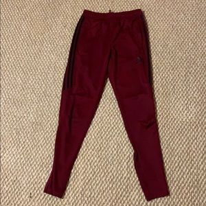 Maroon adidas joggers